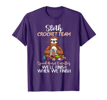 Load image into Gallery viewer, Sloth Crochet Team Speed Doesn't Matter Funny T-Shirt
