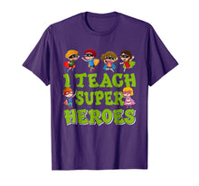Load image into Gallery viewer, I Teach Superheroes Funny Hero Teaching Gift Tshirt