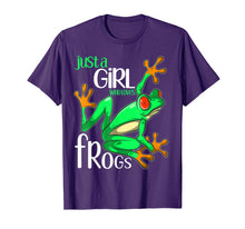 Load image into Gallery viewer, Just a Girl Who Loves Frogs Gift T Shirt for Women and Girls