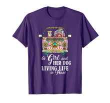 Load image into Gallery viewer, A Girl And Her Dog Living Life In Peace T-Shirt Peace Day