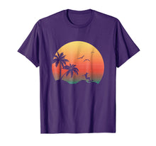 Load image into Gallery viewer, Summer Sunset Graphic Icon Surfer Ocean Palm Trees T-Shirt