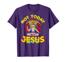 Load image into Gallery viewer, Baphomet Sigil Not Today Jesus Satanic Unicorn T Shirt