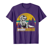 Load image into Gallery viewer, Daddysaurus T Shirt T Rex Daddy Saurus Dinosaur Mom Dad