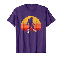 Load image into Gallery viewer, Retro Bigfoot Roller Skating Sasquatch Sun Rollerskate Shirt