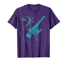 Load image into Gallery viewer, Bass with Clef Neon T-Shirt for Bassists & Bass Player