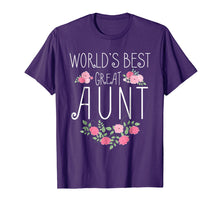 Load image into Gallery viewer, Family World's Best Great Aunt Shirt Funny Auntie Ever Gift
