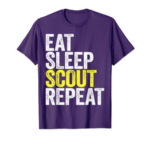 Load image into Gallery viewer, Eat Sleep Scout Repeat T-Shirt Scouting Gift Shirt
