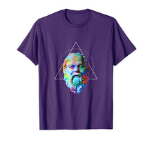 Load image into Gallery viewer, Colorful Socrates Hipster Triangle Shirt - Philosophy gift