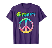 Load image into Gallery viewer, Groovy 70's Retro Vintage Tie Dye Hippie Peace Sign T-Shirt