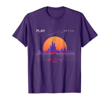 Load image into Gallery viewer, cyberpunk outrun synthwave sunset fast car aesthetic t shirt