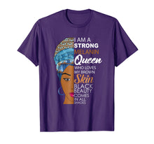 Load image into Gallery viewer, Strong Melanin Queen Afrocentric Beauty Shades T-Shirt
