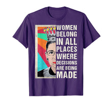 Load image into Gallery viewer, Women Belong In All Places Vintage Notorious RBG T shirt
