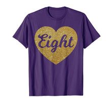 Load image into Gallery viewer, Eight - 8th Birthday Shirt for Girls, Heart Design