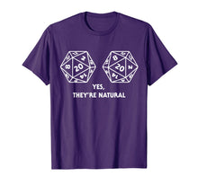 Load image into Gallery viewer, Yes They're Natural D20 Dice Funny Boob D 20 Gamer Women T-Shirt-441870