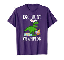 Load image into Gallery viewer, Easter EGG HUNT CHAMPION Dinosaur T-Rex Bunny Boy Girl Funny T-Shirt-1445018