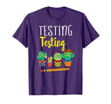 Load image into Gallery viewer, Testing Testing gift, Funny State Test day cactus T-Shirt-172647
