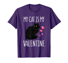 Load image into Gallery viewer, Black Cat Shirt For Valentine's Day My Cat Is My Valentine T-Shirt-1275898