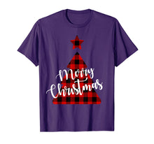 Load image into Gallery viewer, Christmas Tree Red Buffalo Plaid Merry Christmas Gift T-Shirt