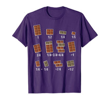 Load image into Gallery viewer, Chocolate Quick Maths Fractions Math Teacher T-Shirt-1140460