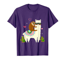 Load image into Gallery viewer, Sloth riding llama Funny Gift for Kids Girls Women T shirt-504050