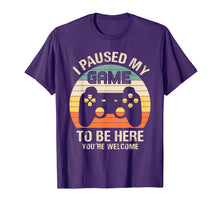 Load image into Gallery viewer, i paused my game to be here you're welcome for boy men youth T-Shirt