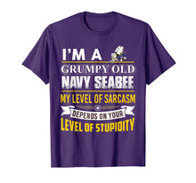 Load image into Gallery viewer, Navy Seabee - I'm A Grumpy Old Navy Seabee T-Shirt