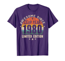 Load image into Gallery viewer, Leap Year Birthday - Awesome Since 1980 Vintage Leap Day T-Shirt-1650055
