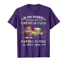 Load image into Gallery viewer, Left Unsupervised Fabric Store Quilting Sewing Crochet Gift T-Shirt-723504