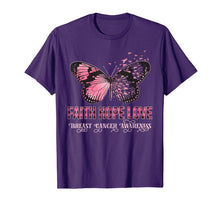 Load image into Gallery viewer, Faith Hope Love Pink Butterfly Breast Cancer Awareness T-Shirt