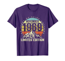 Load image into Gallery viewer, Born November 1969 Limited Edition Birthday Gifts 50th bday T-Shirt