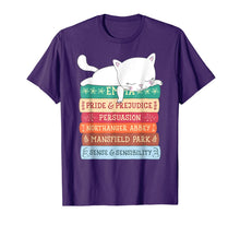 Load image into Gallery viewer, Jane Austen Book Stack Literary Literature T-Shirt