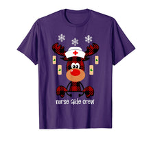 Load image into Gallery viewer, Funny Reindeer Buffalo Plaid Nurse Aide Crew Lover Gift Xmas T-Shirt-3366452