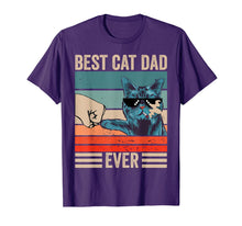 Load image into Gallery viewer, Vintage Best Cat Dad Ever Bump Fist father's day Gifts T-Shirt-339323