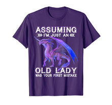 Load image into Gallery viewer, Assuming I'm just an Old Lady Was Your First Mistake TShirt