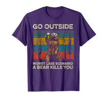 Load image into Gallery viewer, Go Outside Worst Case Scenario A Bear Kills You Tshirt