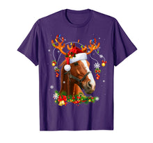 Load image into Gallery viewer, Horse Christmas Reindeer Lights Funny Horse Xmas Gift T-Shirt