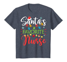 Load image into Gallery viewer, Santa's Favorite Nurse Xmas Light Santa Hat Christmas Gift T-Shirt