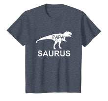 Load image into Gallery viewer, Papa-Saurus Emoji Dinosaur T-Rex Father's Day T-shirt Gift