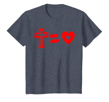 Load image into Gallery viewer, Cross Equals Love Heart Christian Easter Men Women T Shirt
