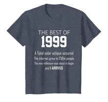Load image into Gallery viewer, 1999 20th birthday T shirt gift for 20 year old boys / girls