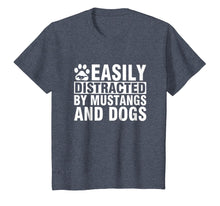 Load image into Gallery viewer, Easily Distracted by Mustangs and Dogs Funny T-shirt