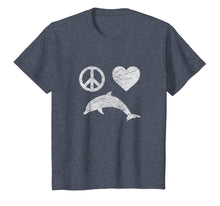 Load image into Gallery viewer, Dolphin Shirt PEACE LOVE DOLPHINS Girls Women Vintage Gift