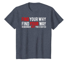 Load image into Gallery viewer, Find Your Why Find Your Way Remember Why You Started T-Shirt