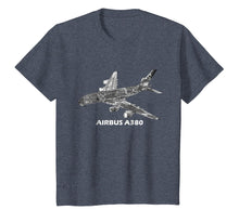 Load image into Gallery viewer, Airbus A380 jet airplane cutaway aviation pilot T-Shirt gift