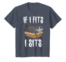 Load image into Gallery viewer, If I Fits I Sits Cat Meme Shirt Funny Cat In A Box T-shirt