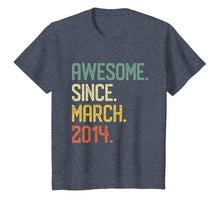 Load image into Gallery viewer, Born in March 2014 T-Shirt Vintage 5th Birthday Him Her