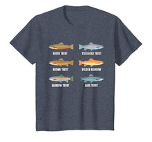 Load image into Gallery viewer, Fishing T-shirt Types of Trout Fish Species Funny Gift Tees