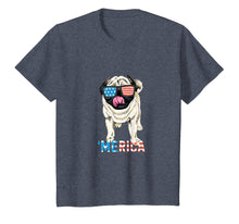 Load image into Gallery viewer, 4th July Shirt Gift Men Women Kids Merica Pug USA Flag Tee