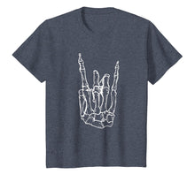 Load image into Gallery viewer, Rock Hand Shirt Skeleton Rocking It Heavy Metal Horns Tee