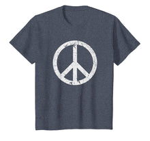 Load image into Gallery viewer, Vintage Peace Sign White Distressed T-shirt